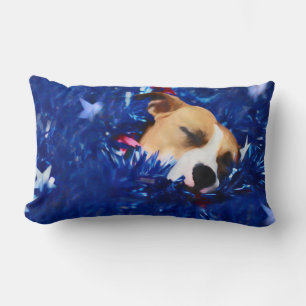 USA Patriotic Dog American Pit Bull Terrier Lendenkissen