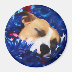 USA Patriotic Dog American Pit Bull Terrier Magnet