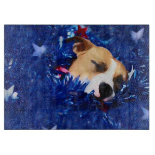 USA Patriotic Dog American Pit Bull Terrier Schneidebrett