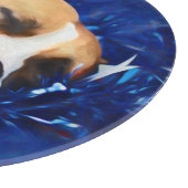 USA Patriotic Dog American Pit Bull Terrier Schneidebrett (Ecke)