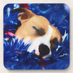 USA Patriotic Dog American Pit Bull Terrier Untersetzer