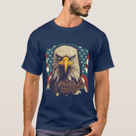USA Patriotic Eagle American Flag 4th of July Tee