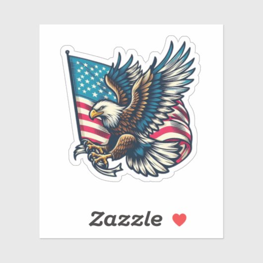 USA Patriotic Eagle Aufkleber (Blatt)