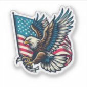 USA Patriotic Eagle Aufkleber (Vorderseite)