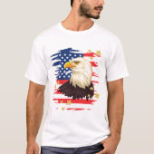 USA Patriotic Eagle Flag and Stars T - Shirt - WHA (Vorderseite)