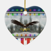 USA Patriotic Eagle Herz Weihnachtsschmuck (Hinten)