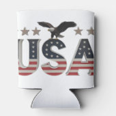 USA Patriotic Eagle + Stars Flag Design for Pride Dosenkühler (Rückseite)