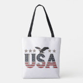 USA Patriotic Eagle + Stars Flag Design for Pride Tasche (Rückseite)