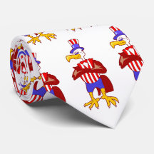 USA Patriotic Eagle Uncle Sam Necktie