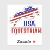 USA Patriotic Equestrian Aufkleber (Blatt)