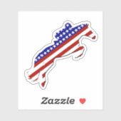 USA Patriotic Equestrian Aufkleber (Blatt)