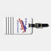 USA Patriotic Equestrian Gepäckanhänger (Vorderseite horizontal)