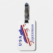 USA Patriotic Equestrian Gepäckanhänger (Rückseite vertikal)