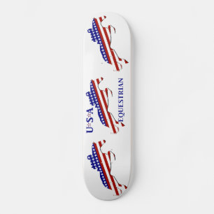 USA Patriotic Equestrian Skateboard