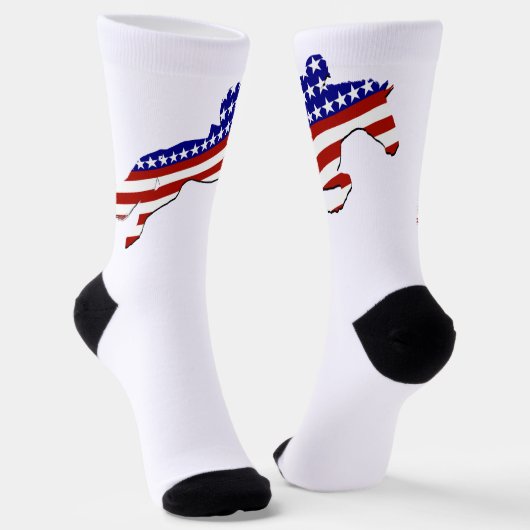 USA Patriotic Equestrian  Socken (Gewinkelt)