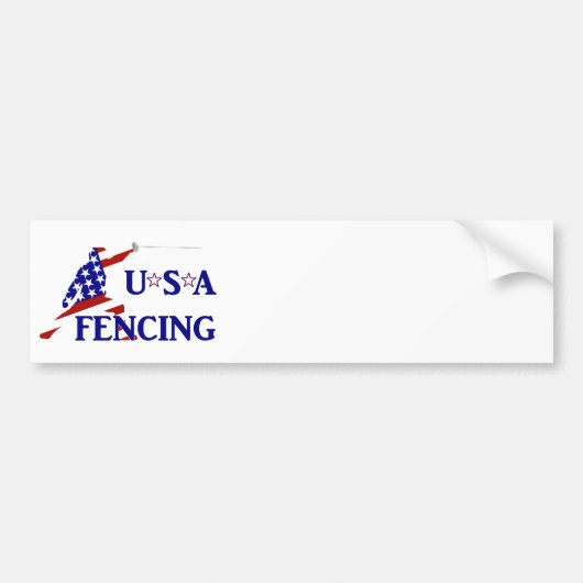 USA Patriotic Fencing En Garde Sports Autoaufkleber (Vorne)