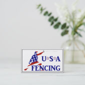 USA Patriotic Fencing En Garde Sports Visitenkarte (Stehend Vorderseite)