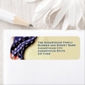 USA Patriotic Flag Maßgeschneiderte Rücksendeadres (Insitu)