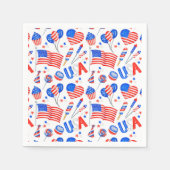 USA Patriotic Flag Paper Napkin Serviette (Vorderseite)