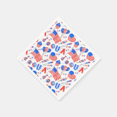 USA Patriotic Flag Paper Napkin Serviette (Ecke)