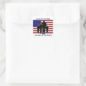 USA Patriotic Flag Soldiers Silhouette Stickers (Tasche)
