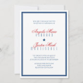 USA Patriotic Flag Wedding Einladung (Vorderseite)