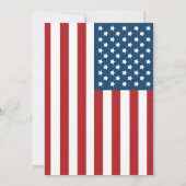 USA Patriotic Flag Wedding Einladung (Rückseite)