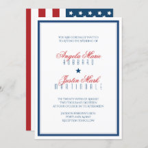 USA Patriotic Flag Wedding