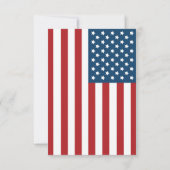 USA Patriotic Flag Wedding RSVP 2 Karte (Rückseite)