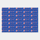 USA Patriotic Flag Wrapping Paper Set 3 Geschenkpapier Set (Vorderseite 2)