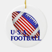 USA Patriotic Football Keramikornament (Hinten)