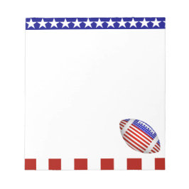USA Patriotic Football Sports Notizblock
