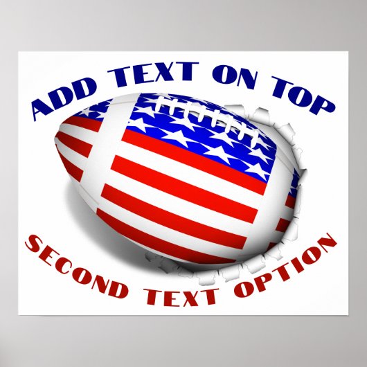 USA Patriotic Football Sports Poster (Vorne)