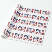 USA Patriotic Geschenkpapier (Ungerollt)