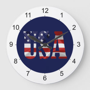 USA Patriotic Große Wanduhr