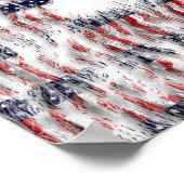 USA Patriotic leo Lion stars Streifen Abstrakt Art Poster (Ecke)