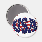 USA-Patriotic Magnet (Vorderseite/Rückseite)