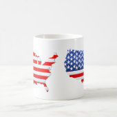 USA Patriotic Map Flag Kaffeetasse (Mittel)