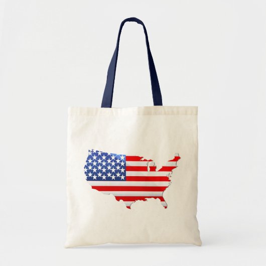 USA Patriotic Map Flag Tragetasche (Vorne)