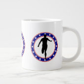 USA Patriotic MARATHON / RELAU RUN Jumbo-Tasse (Rechts)