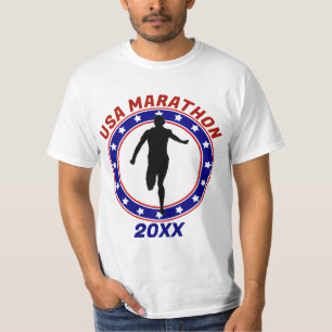 USA Patriotic MARATHON / RELAU RUN T-Shirt