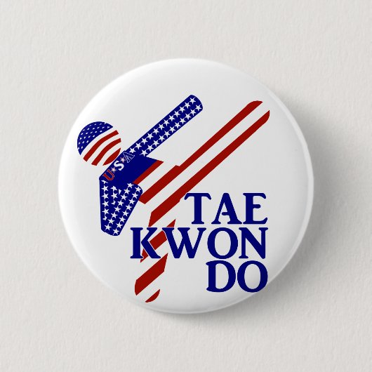 USA Patriotic Martial Arts TAEKWONDO Button (Vorderseite)