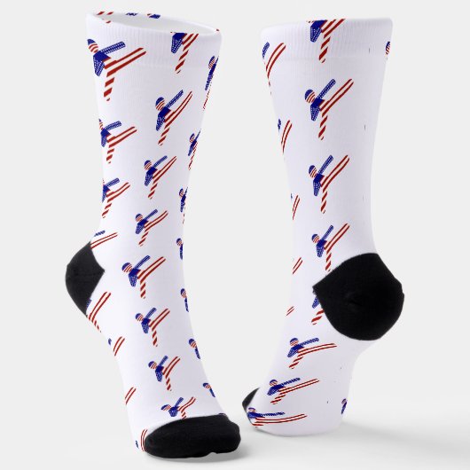 USA Patriotic Martial Arts TAEKWONDO Socken (Gewinkelt)