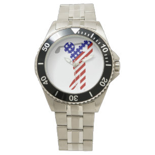 USA Patriotic MEN'S GOLF Armbanduhr