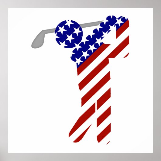 USA Patriotic MEN'S GOLF Poster (Vorne)