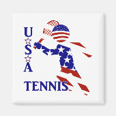 USA Patriotic MEN'S TENNIS Magnet (Vorne)