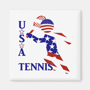 USA Patriotic MEN'S TENNIS Magnet