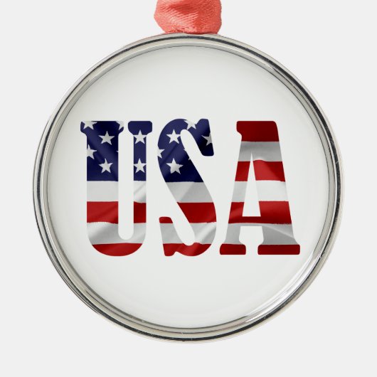 USA Patriotic Ornament Aus Metall (Vorne)