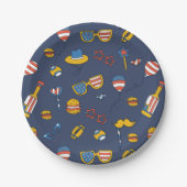 USA Patriotic Paper Plate Pappteller (Vorderseite)