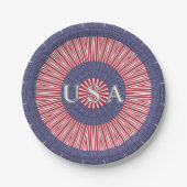 USA Patriotic Paper Plate Pappteller (Vorderseite)